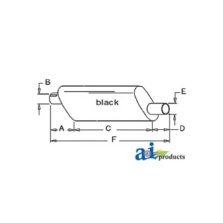 A & I Products Muffler 5.8" x12.6" x34.2" A-10A31300